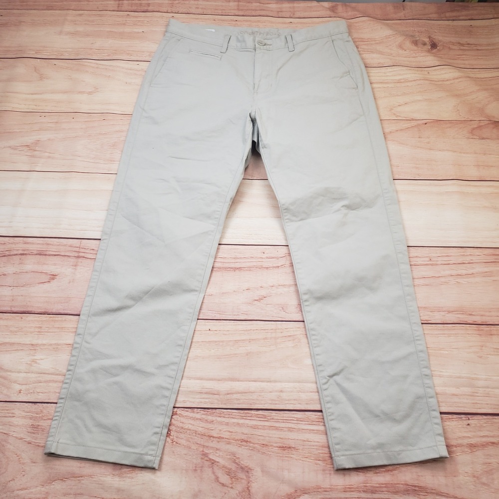Country Road Oritain Pants Mens 34 Beige Tapered‎ Chino Khaki Australian Cotton